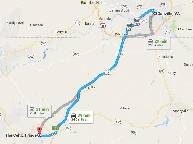 Directions from Danville